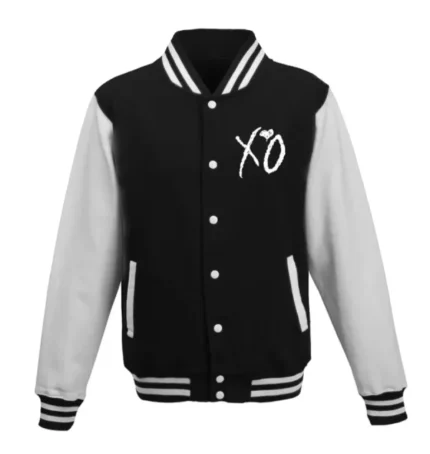 The Weeknd XO Black & White Varsity Jacket